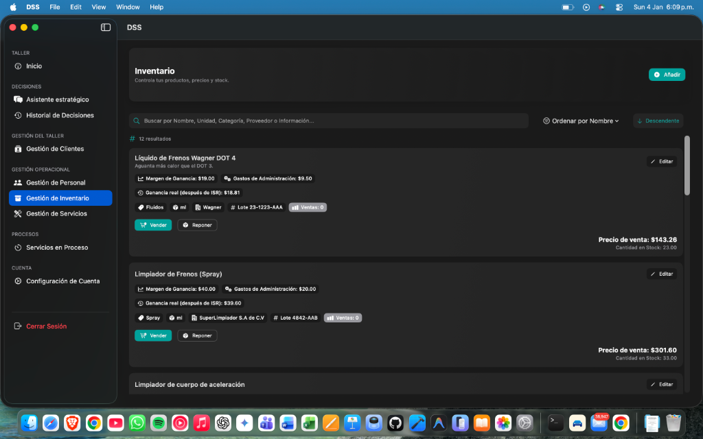 Gestión de Inventario Financiero