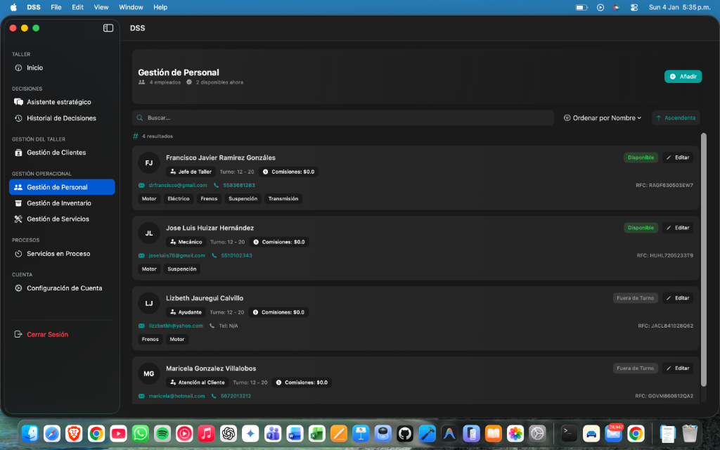 Gestión de Personal DSS